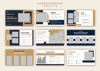 Creative architecture business powerpoint presentation slides design set template
