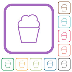 Shake with cream outline simple icons
