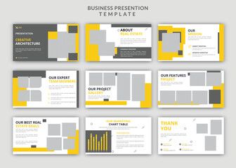 Modern architecture business powerpoint presentation slides design set template