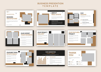 Construction and architecture project overview powerpoint presentation slides design set template