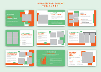 Construction and architecture project overview powerpoint presentation slides design set template