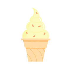 vanilla ice cream cone