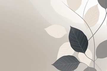 This minimalist mobile wallpaper features tree leaves. Generative AI.