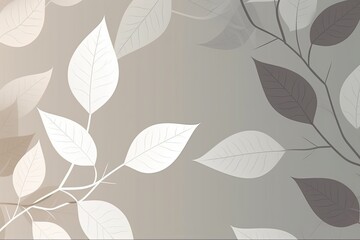 Fototapeta premium This minimalist mobile wallpaper features tree leaves. Generative AI.