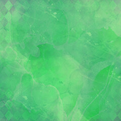 Abstract watercolor pattern. Grunge background like old wallpaper texture. Green tones. 