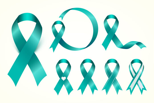 The teal ribbon is a symbol used to raise awareness for ovarian cancer, sexual assault, rape, PCOS, anxiety/PTSD, Tourette Syndrome, food allergies and many other causes.