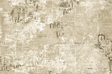 Newspaper paper grunge vintage old aged texture background