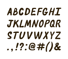 Fototapeta premium Vector capital letters alphabet in comics style