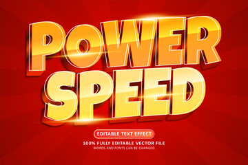 Power speed 3d editable text effect