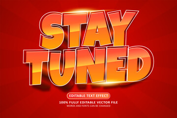 Stay tuned 3d editable text effect