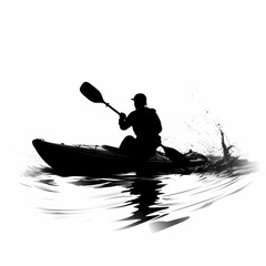 Kayak Illustration. Generative AI
