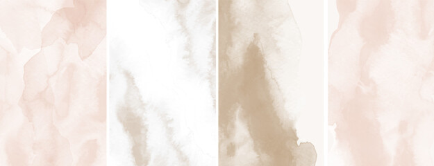 Elegant marble, stone surface texture. Watercolor, ink vector background with white, brown, pink, grey, beige.