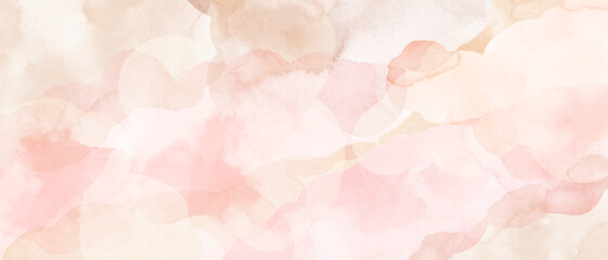 Elegant marble, stone surface texture. Watercolor, ink vector background with white, brown, pink, yellow, beige.