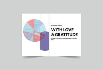 Music Band greeting card template. A clean, modern, and high-quality design business card vector design. Editable and customize template business card