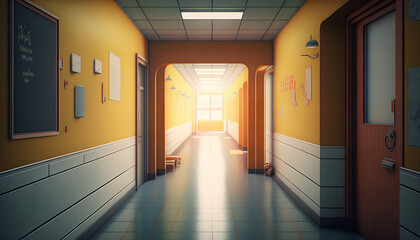Corridor in school