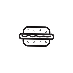 Grill Dog Food Outline Icon