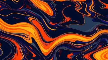 Wallpaper with a fluid abstract pattern that creates a ripple effect. Visually dynamic multiple colour combinations and shapes. Generative AI.