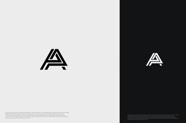 Initial Letter A Logo monogram typography for business name. Vector logo inspiration