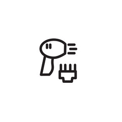 Drier Hair Hotel Outline Icon