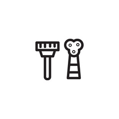 Machine Saloon Shaving Outline Icon