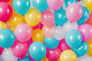 Colorful balloons background, Generative AI