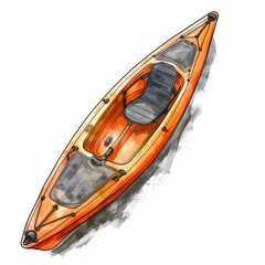 Kayak Boat Illustration. Generative AI
