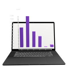 laptop and graph