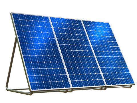 Solar panel isolated 3d rendering