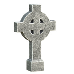 Gravestone with copy space 3d rendering