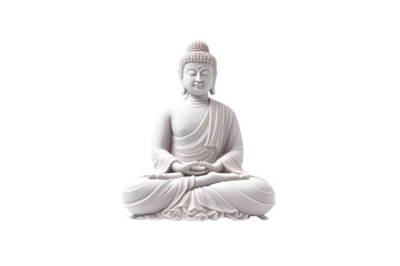 Fototapeta na wymiar Buddha statue isolated on transparent background. PNG, Generative AI