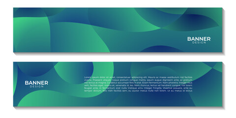 abstract vector dark green gradient organic banners background for business
