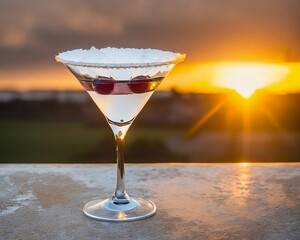 A martini glass