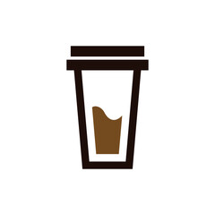 Cup Of Coffee Line Modern Creative Logo