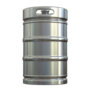 Beer keg isolated on white 3d rendering