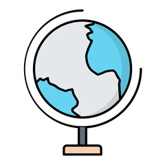 Globe Line Color Icon