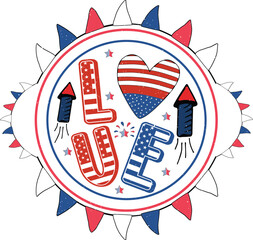 Funny 4th of July Independence Day American Flag Inserted Sublimation Print Graphics for Print on Demand Industry and Printing Business.