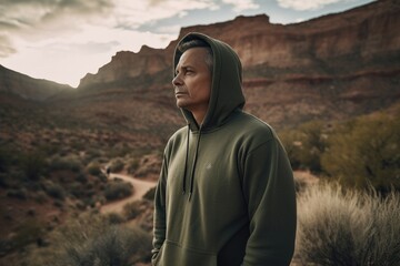 Naklejka premium Hiker in Capitol Reef National Park, United States of America.