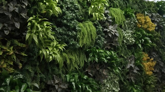 abstract green leaf texture, tropical leaf foliage nature dark green background. generative ai