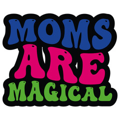 Fototapeta premium Retro Mothers day T-shirt Design, Vector