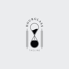 hourglass logo vector illustration design for use brand company label