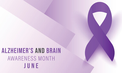 Alzheimer's and Brain awareness month. background, banner, card, poster, template. Vector illustration.