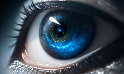 a close up of a person's eye with a cross on it, enhanced eye detail, photorealistic eyes render, 3d render of a blue eyes, perfect photorealistic eyes, 8 k realistic digital art, eyes realistic, uhd 