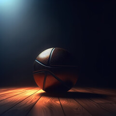 Basket Ball Ball At Stadium. Generative AI