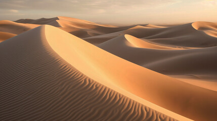 Fototapeta na wymiar Sand dunes in desert country, Generative AI