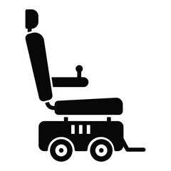 Electrical Wheel Chair Icon Vector