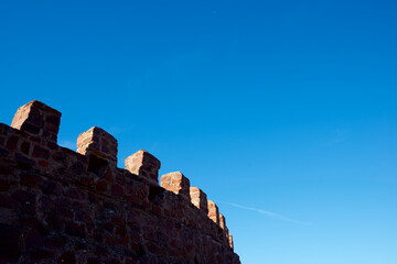 Close-up of the wall of the Peracense castle