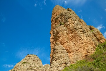 Peak in Mallos de Riglos, Huesca province in Spain.