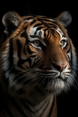 Fototapeta na wymiar Tiger head portrait, created with generative AI