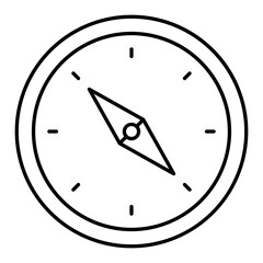 Compass Thin Line Icon