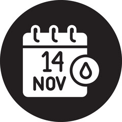 world diabetes day glyph icon